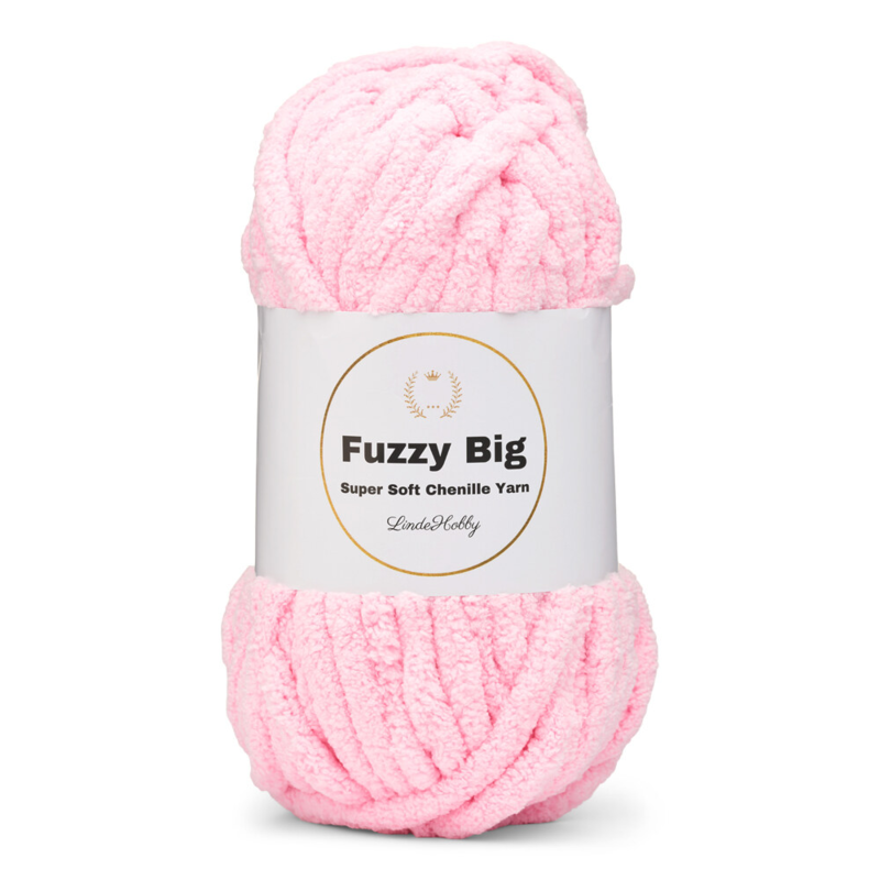 LindeHobby Fuzzy Chenille BIG 04 Baby rosa (lys)