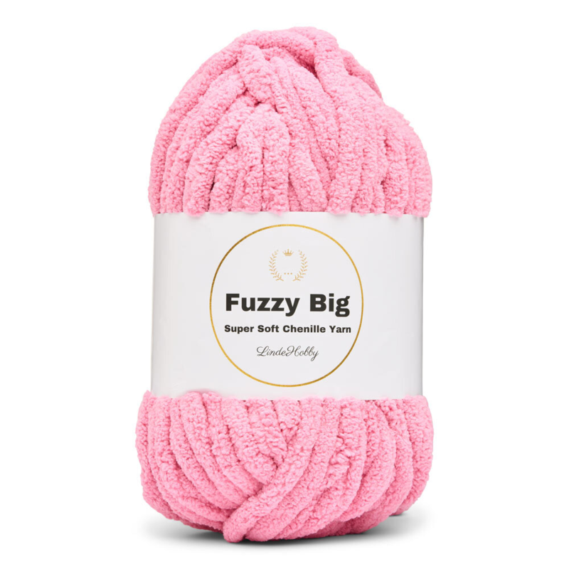 LindeHobby Fuzzy Chenille BIG 14 mørk rosa