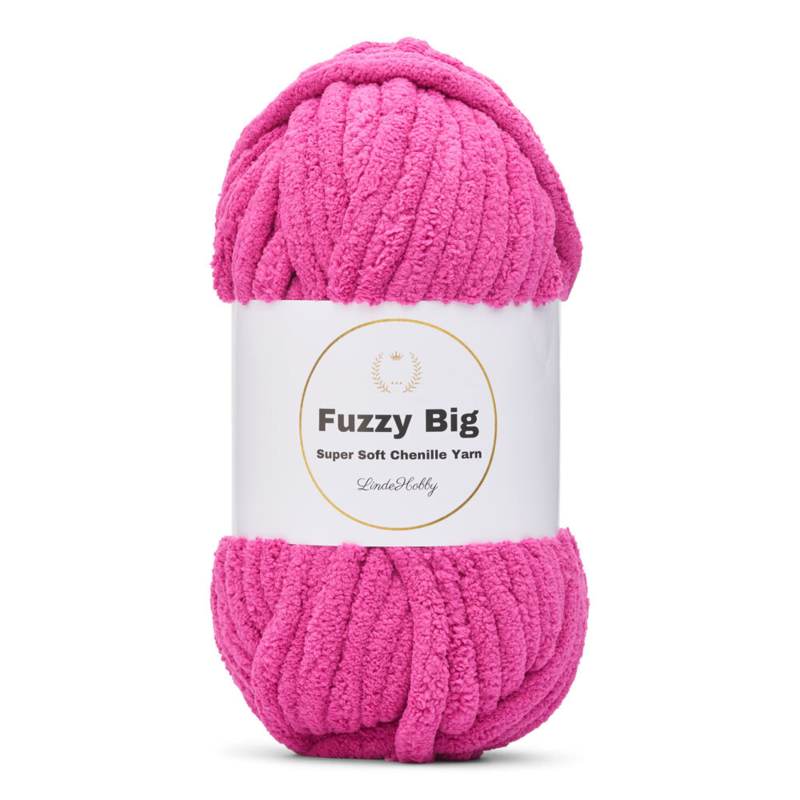 LindeHobby Fuzzy Chenille BIG 44 Lys fuksia
