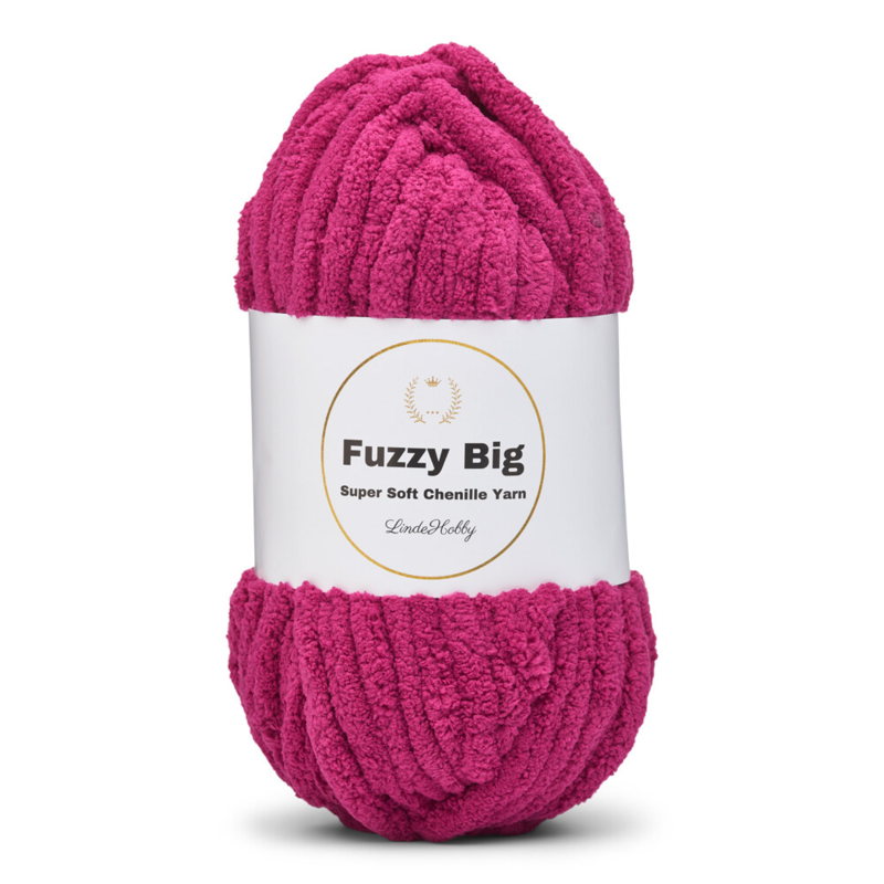 LindeHobby Fuzzy Chenille BIG 45 Mørk fuksia