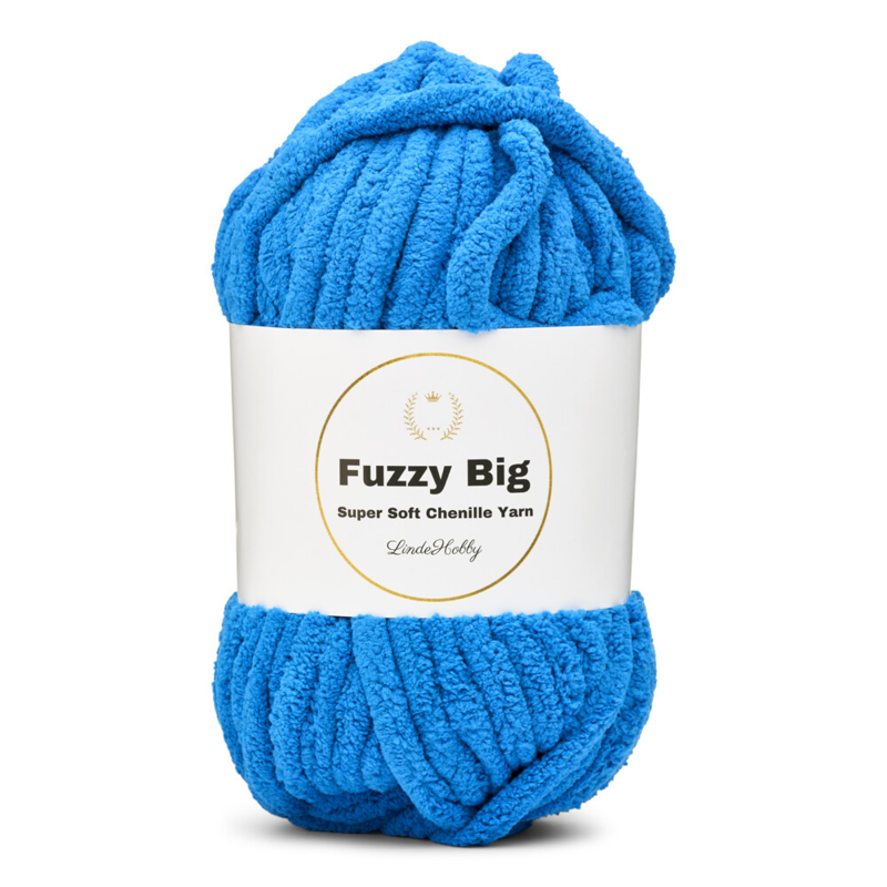 LindeHobby Fuzzy Chenille BIG 30 Himmel blå