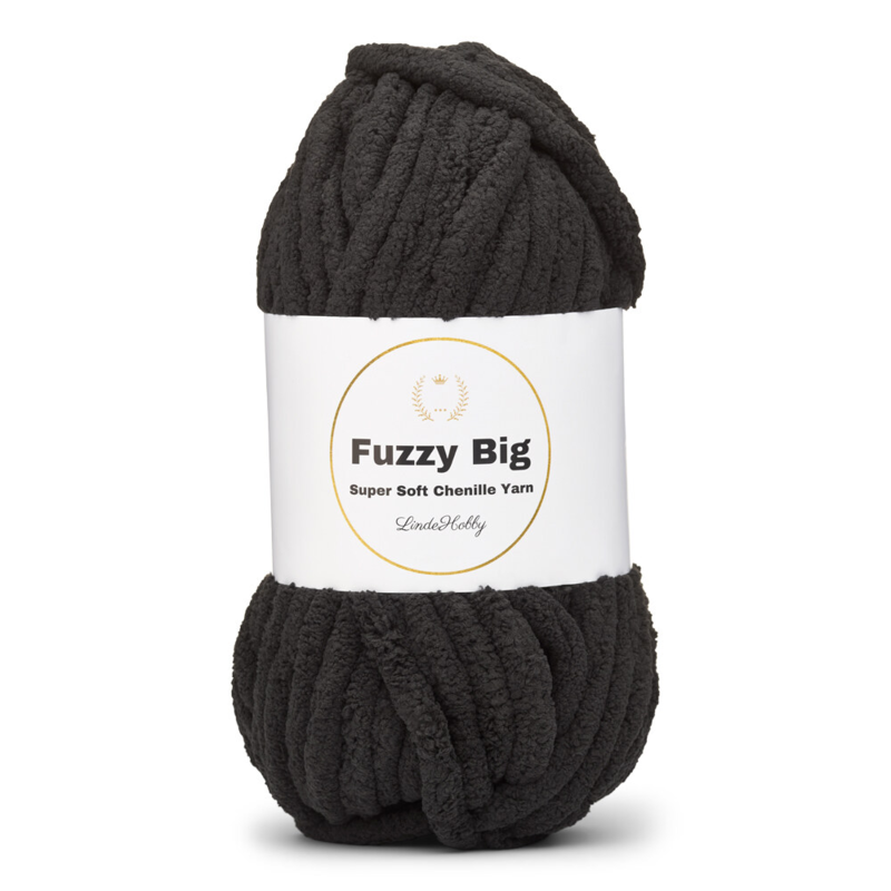 LindeHobby Fuzzy Chenille BIG 02 Svart
