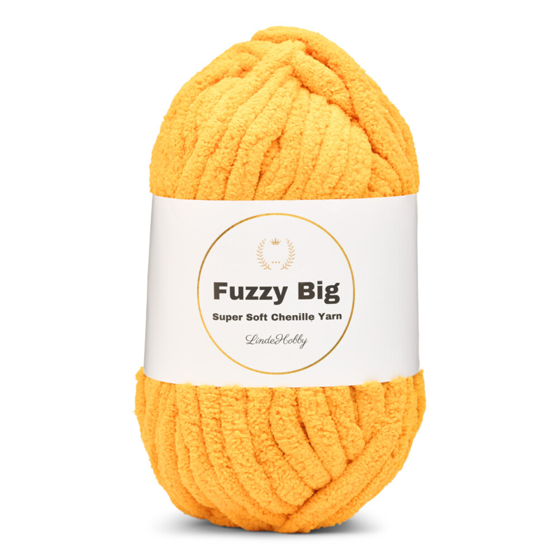 LindeHobby Fuzzy Chenille BIG 47 Gyllen gul