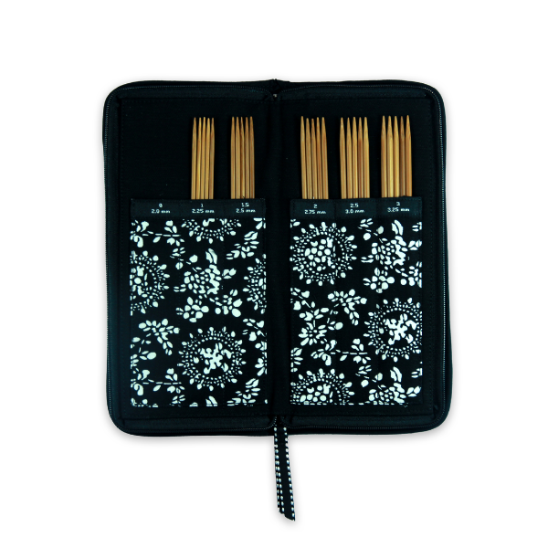 ChiaoGoo Strømpepinnesett Bambus Patina, 15 cm