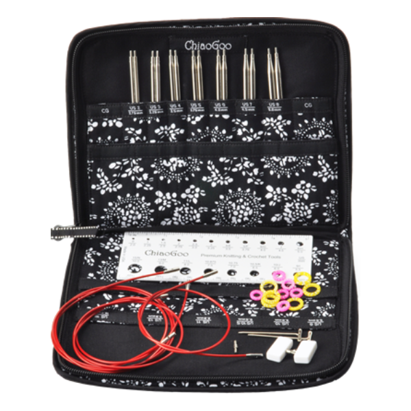 ChiaoGoo Utskiftbart Rundpinnesett Twist Red Lace, Small, 13 cm