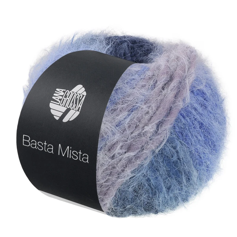 Lana Grossa Basta Mista 122 Nattblå/kongeblå/jeansblå/grå/lys grå