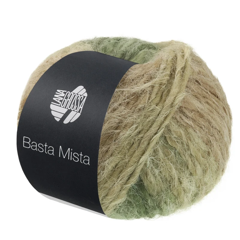 Lana Grossa Basta Mista 120 Jadegrønn/grågrønn/resedagrønn/kamel/taupe