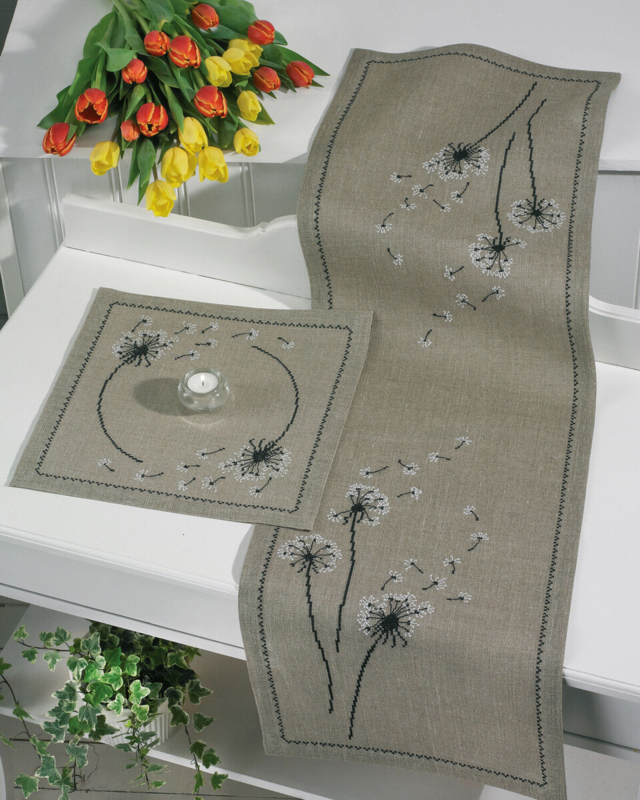 Broderisett Løvetann 36 x 36 cm