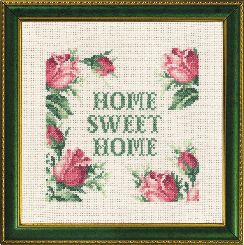 Broderisett Home sweet home 5420/01 20x20 cm