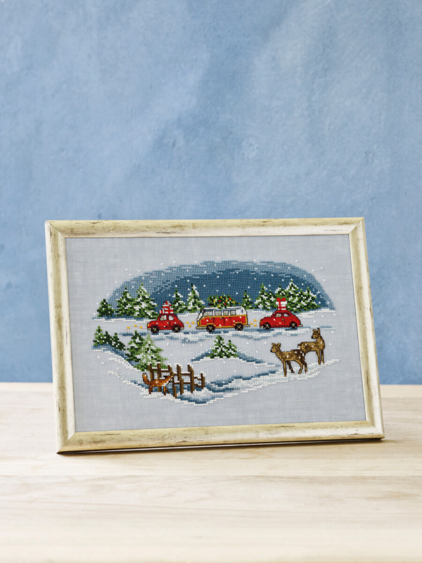 Broderisett Hjem til jul R5704 30 x 20 cm