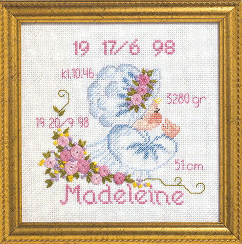 Broderisett Dåp Madeleine R5420/82 19 x 19 cm