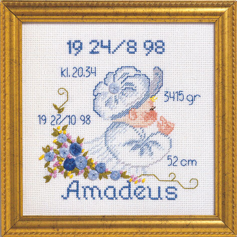 Broderisett Dåp Amadeus R 5420/82 19 x 19 cm