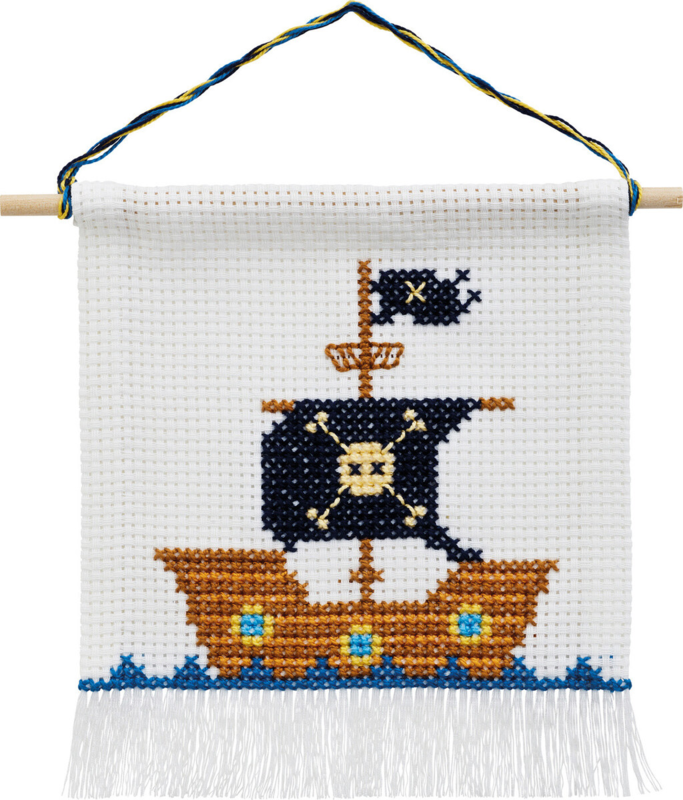 Broderisett Piratskip m/5119/18 16 x 18 cm