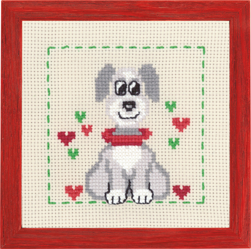 Broderisett MFK Hund R/5387 19 x 19 cm