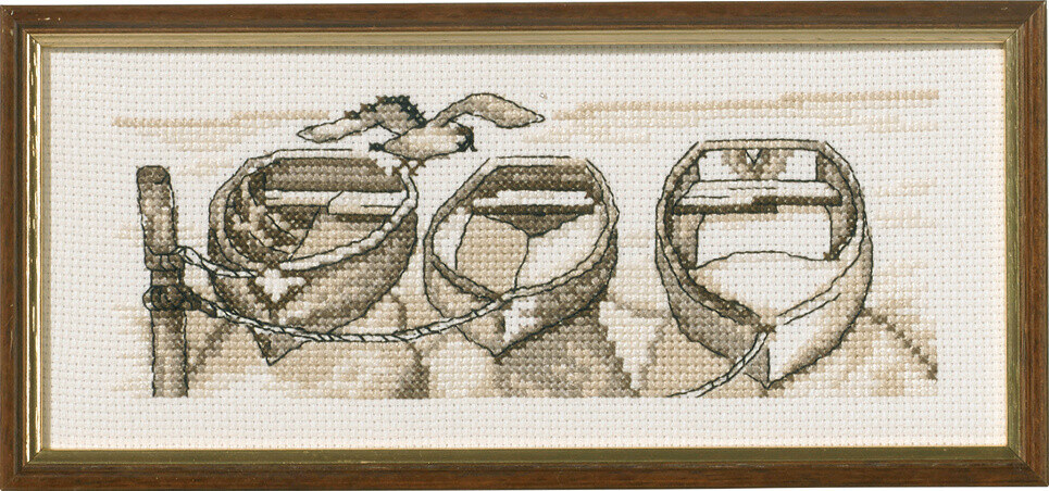 Broderisett Båter R5619 22 x 9 cm