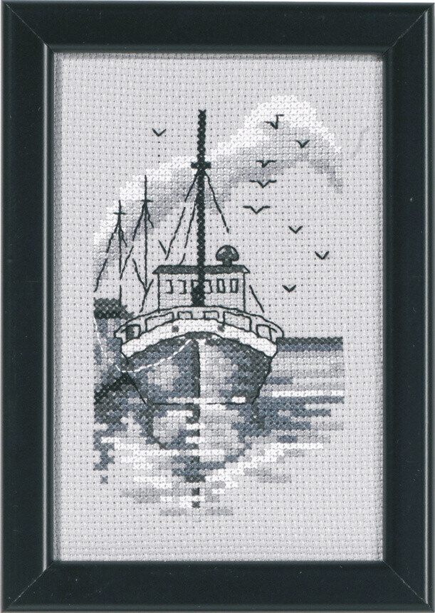 Broderisett Fiskebåt 9,5 x 14,5 cm