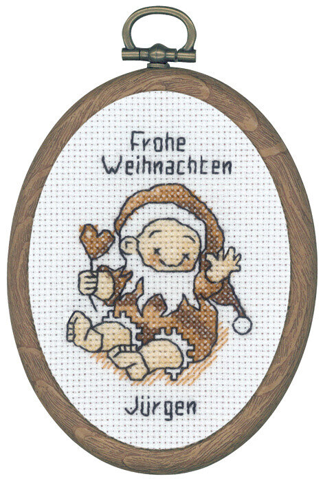 Broderisett Sittende nisse m/5961/60 7x9 cm