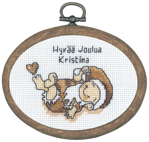 Broderisett Liggende nisse m/5961/60 9 x 7 cm