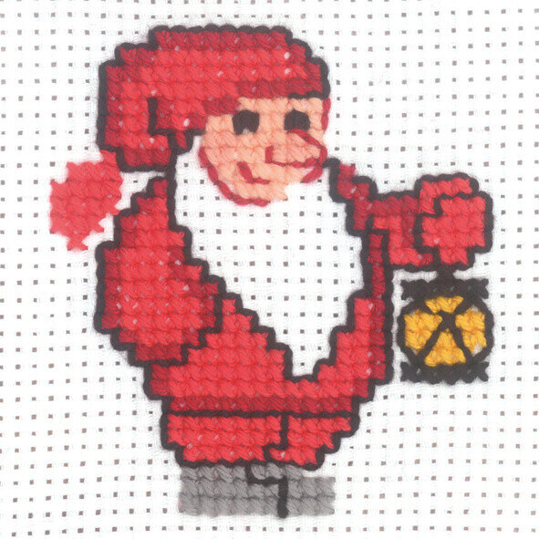 Broderisett Nisse m/lykt 10 x 10 cm