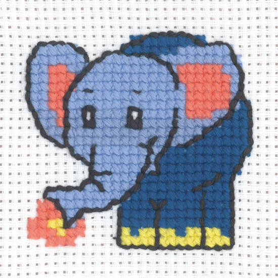 Broderisett Elefant 8 x 8 cm