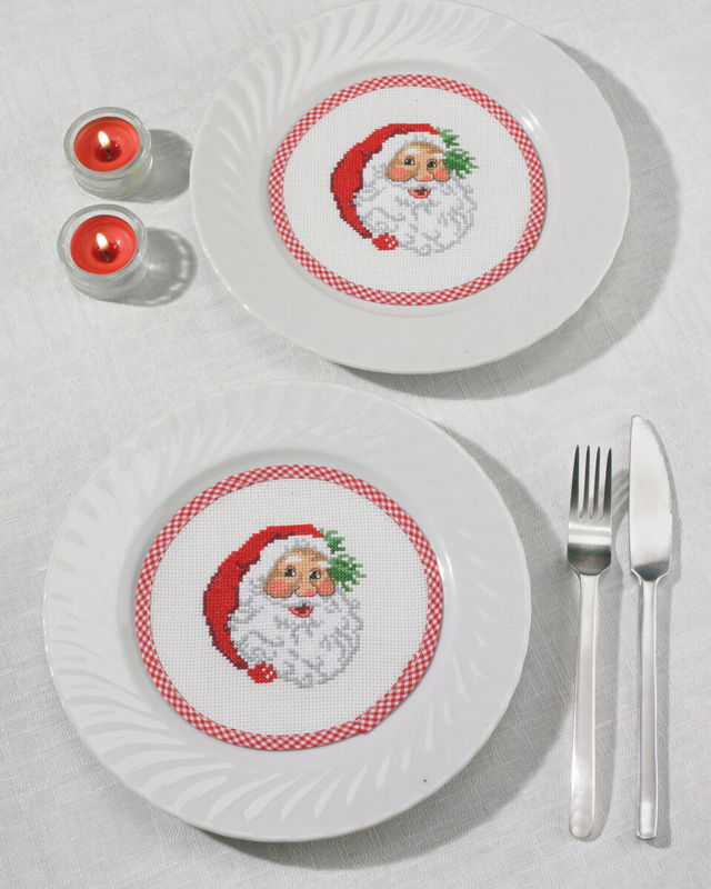 Broderisett Julenisse flacon Ø16 cm