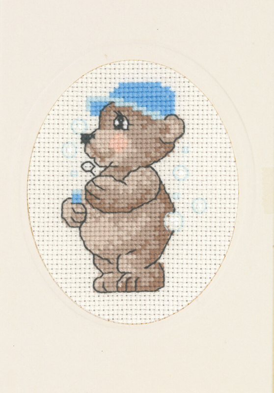 Broderisett Boble bamse 9 x 13 cm