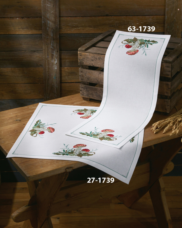 Broderisett Fluesopp 56 x 56 cm