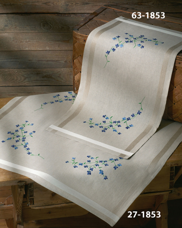 Broderisett Lobelia 80 x 80 cm