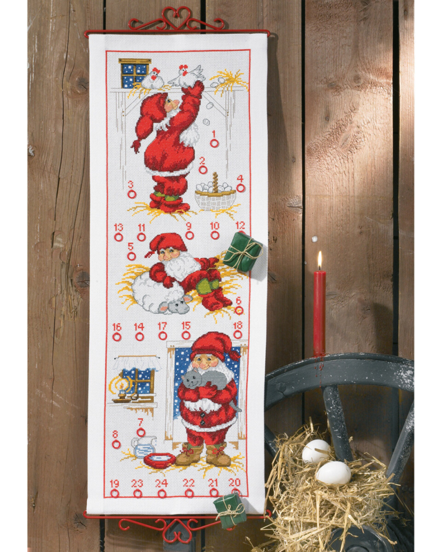 Broderisett Nisser i stallen 5125/32 32 x 85 cm