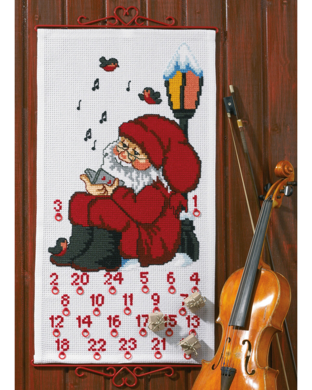 Broderisett Nisse u/lykt 5125/38 38 x 70 cm