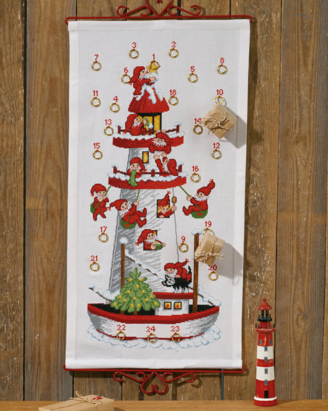 Broderisett Nisse fyret B5125/35 35 x 68 cm