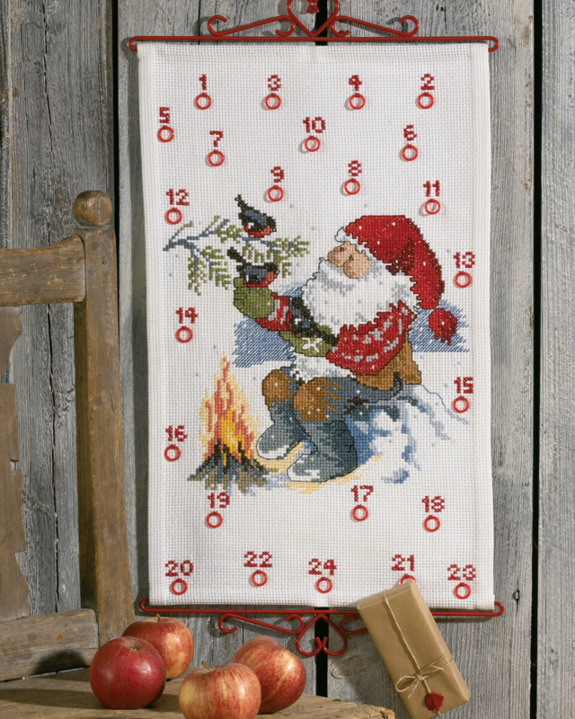 Broderisett Nisse v/ bål B5125/35 35 x 56 cm