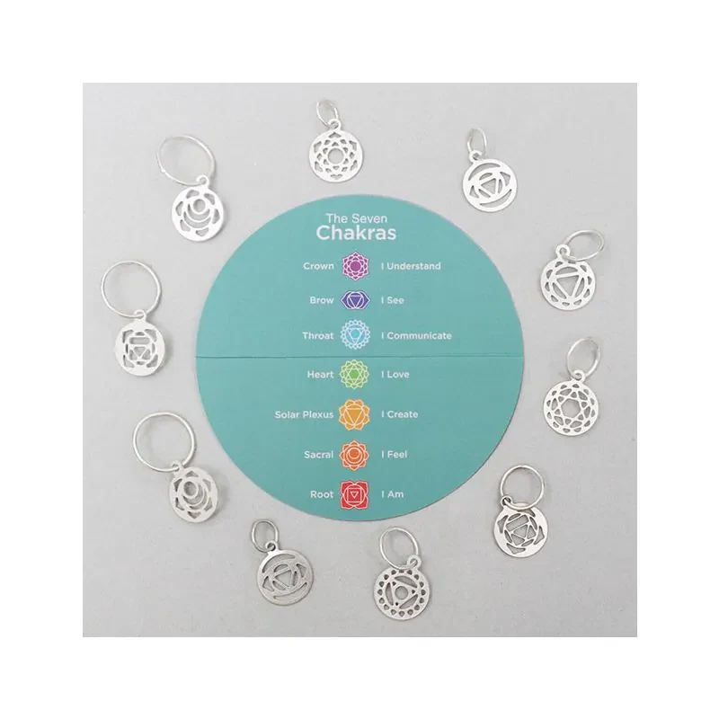 KnitPro Chakra Maskemarkører, Sølv