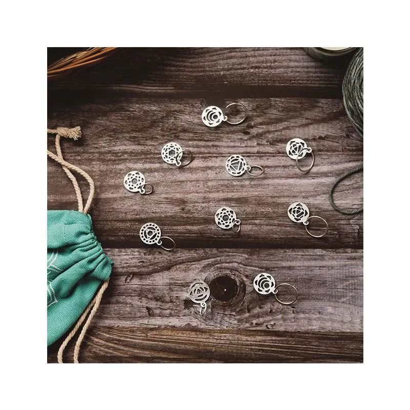 KnitPro Chakra Maskemarkører, Sølv