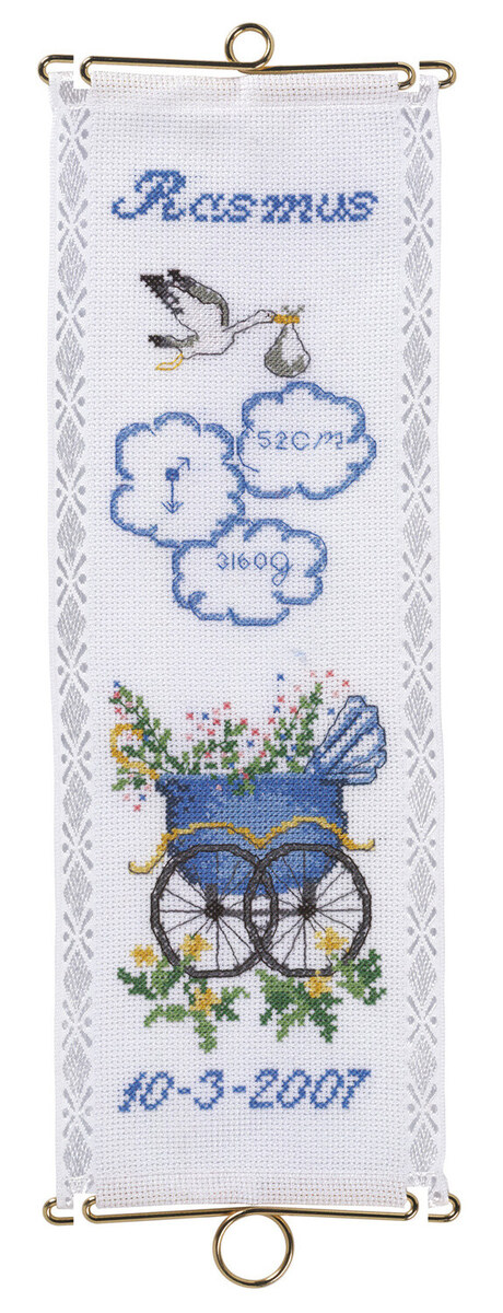 Broderisett Dåp Rasmus 12 x 35 cm m/5188/12