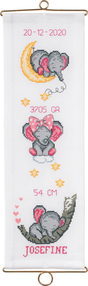 Broderisett Dåp Josefine m/5188/14 14 x 44 cm