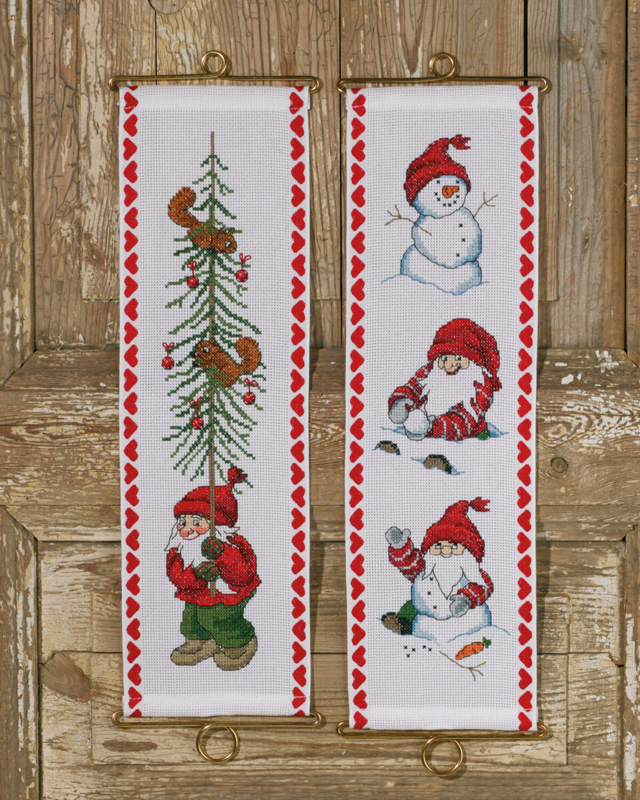 Broderisett Nisse m/ tre M/5188/12 12 x 39 cm