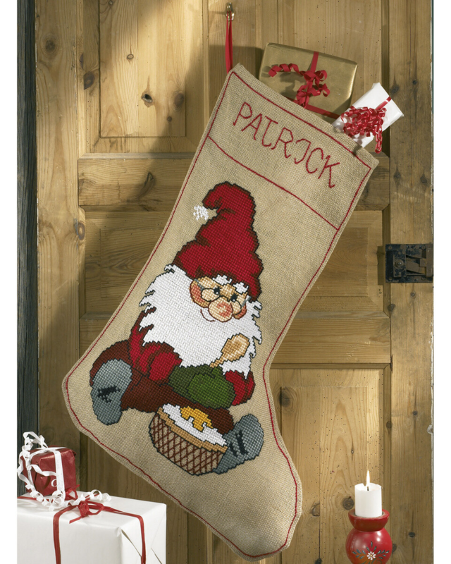Broderisett Nisse m/ grøt 57 x 80 cm