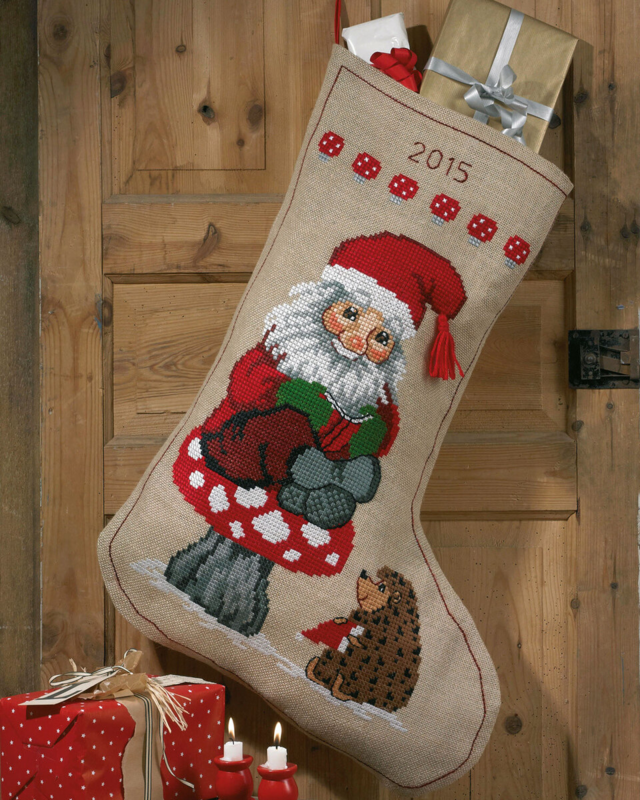 Broderisett Nisse og pinnsvin 60 x 84 cm