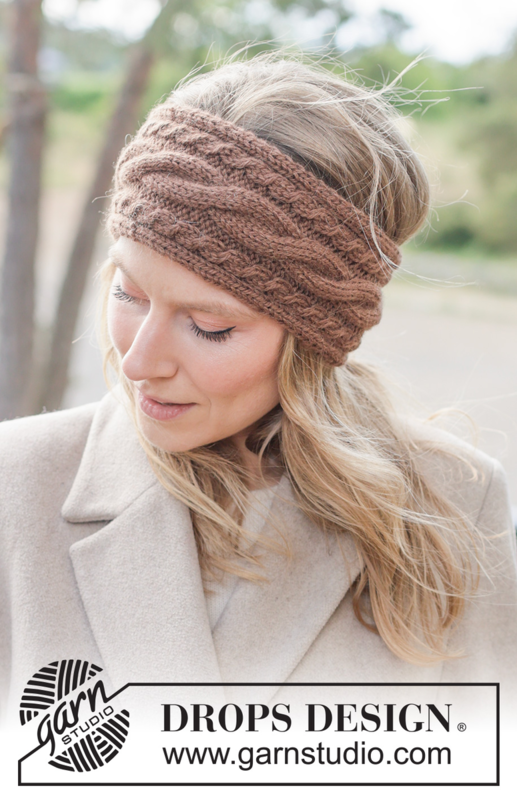 261-51 Toffee Twist Headband by DROPS Design