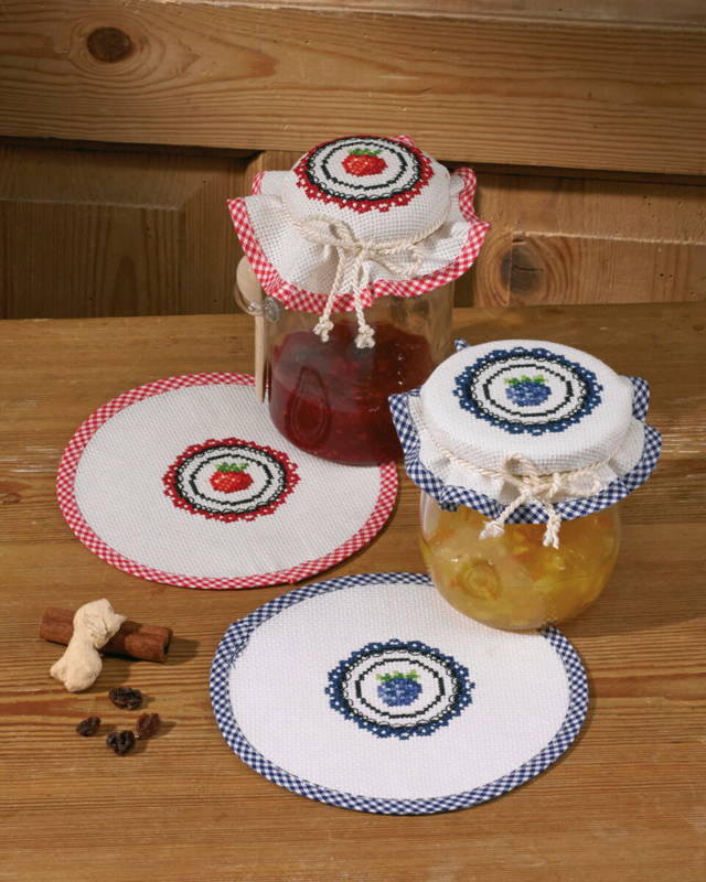 Broderisett Bjørnebær 2 stk 16 cm Ø