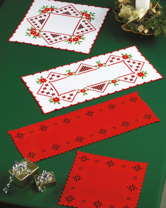 Broderisett Hardanger, rød