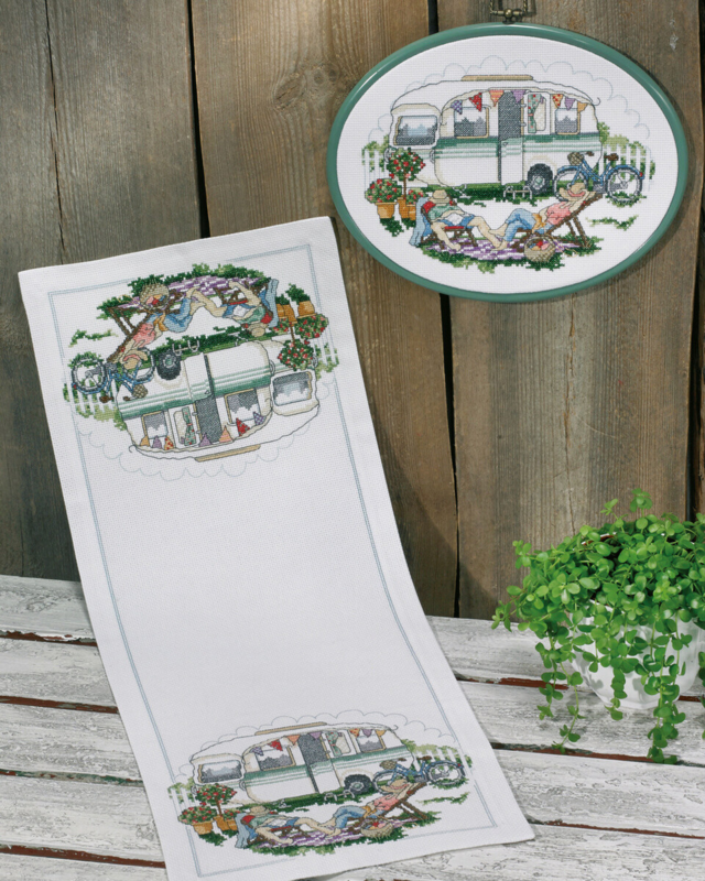 Broderikit Campingliv 24 x 62 cm