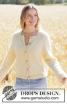 268-1 Lemon Zest Cardigan by DROPS Design