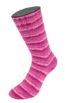 Lana Grossa Cosy Socks Soft Stripes 108 Rosa/gammelrosa/lakserosa/lyngrosa