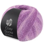 Lana Grossa Cosy Socks Soft Stripes 114 Lys lilla/lilla/fiolett