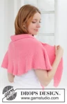 265-15 Evening Rose Shawl by DROPS Design