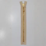 YKK Fast Glidelås, Messing, 4 mm 572 Sand