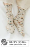 265-30 Spotted Sandstone Socks by DROPS Design