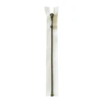 YKK Delbar Glidelås Metall 4 mm (25-65 cm) 841 Ecru, Antikk messing